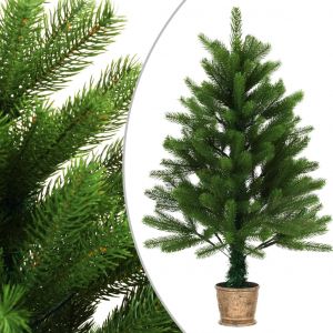 VidaXL Sapin de Noël artificiel avec panier 90 cm Vert
