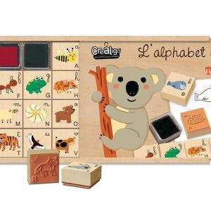 Image de Crea Lign' Coffret de tampons en bois : L'alphabet des animaux