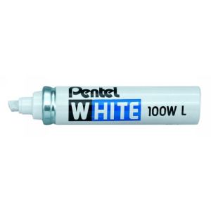 Image de Pentel Marqueur peinture permanent 100W encre blanc pointe biseau