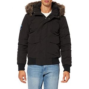 Superdry Everest Bomber Veste, Jet Black, S Homme