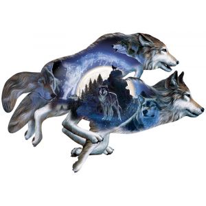 Sunsout Puzzle forme 1000 piÃ¨ces : Guerrier au clair de lune