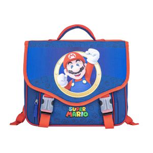 Super Mario Cartable à 2 compartiments bleu - Bleu