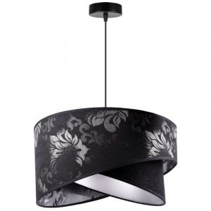 Plafonnier Suspendu Lustre Glamour Noir