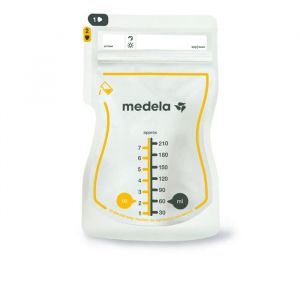 Medela EASY POUR - Sachets de Conservation Lait Maternel x150 - Bec Verseur Anti-Fuite, Versement Facile à Une Main, Stérilisés, Réfrigérateur et Congélateur, Sans BPA, Recyclables