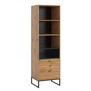 Vitrine 2 Tiroirs & 4 Nic s "Livio" 202cm Noir Prix