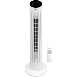 Auronic Tower Fan - Floor Fan - Air Cooler - Standing Fan - 105 CM - 5 Speeds - With Remote Control - Silent Fan - Fan - 45 dB - White