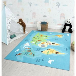 The Carpet - Bahar Shaggy tapis salon haut poil 30 mm blue, 140 x 200 cm