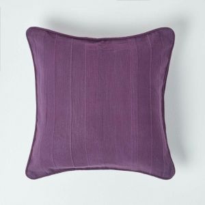 Homescapes - Housse de coussin en coton - Rajput - Violet - 45 x 45 cm - Violet
