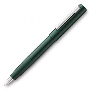 Lamy Aion 077 Stylo-plume moderne, de couleur vert foncé, dans un boîtier embouti sans couture en aluminium, surface brossée, rotative, calibre EF