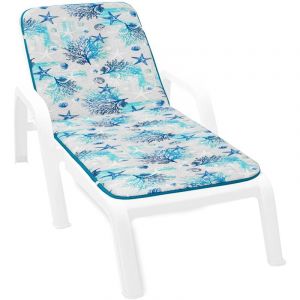 Image de Emmevi Mv S.p.a. - Coussin de Chaise Jardin Housse de Fauteuil Chaise Longue Pliant Doux Motif Marin
