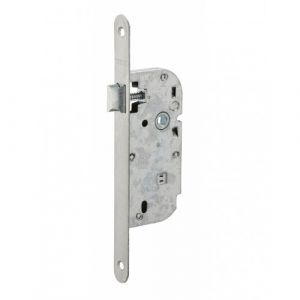 THIRARD Boitier de serrure encastrable à condamnation pour porte de salle bain ou toilettes, axe 40mm, bouts ronds, inox