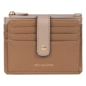 Hexagona Porte-cartes Cuir MERLINE Écorce/Taupe Gwen