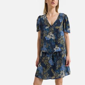 IKKS Robe imprim&eacute;e courte, manches courtes Imprim&eacute; Fond Marine - Taille 36;38;40;42