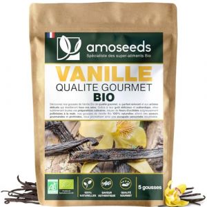 Amoseeds - Vanille Bio, 5 gousses | Qualité Gourmet