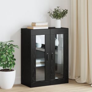 VidaXL Armoire Murale Suspendue Avec Étagère Montage Mural Avec Stockage Avec Porte Noir 69,5 X 34 X 90 Cm