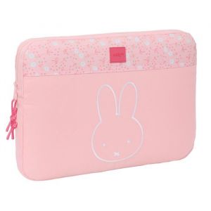 Safta MIFFY FLORES - Housse pour ordinateur portable 15,6", sac &agrave; dos, id&eacute;ale pour enfants de diff&eacute;rents &acirc;ges, confortable et polyvalente, qualit&eacute; et r&eacute;sistance, 39,5 x 3,5 x 27,5 cm, Rose p&acirc;le, M