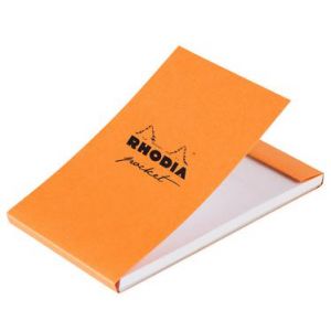 Rhodia 8550C - Bloc Pocket orange/noir format 7,5 x 12 cm 80 pages 80 g/m² agrafées, dot grid