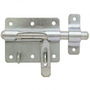 Image de Finish Verrou de box à gland à porte-cadenas acier zingué - Pêne 12 mm