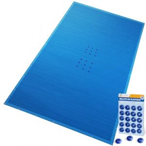 Image de VOUNOT Bâche Piscine Rectangulaire en Polyéthylène 160g/m2 Bâche Imperméable Résistante Double Couche avec Oeillets en Aluminium Couverture Étanche 6x12m Bleu Foncé