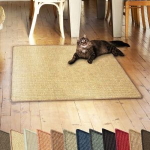 Image de Tapis Griffoir Tapis &agrave; Chat en Sisal, 50 x 50 cm, Cr&egrave;me