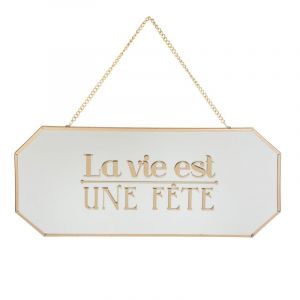 Image de Décoration Murale avec Chaîne "Miroir" 30cm Or Prix