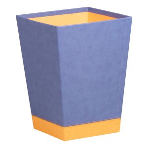 Image de Rhodia 318828C - Corbeille à papier rama, 20 litres, simili cuir, coloris saphir