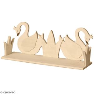 Image de Artémio Etagère en bois à décorer - Cygne Lovely Swan - 40 cm