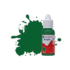 Image de Humbrol Peinture Acrylique NO120 Vert Clair Mat, Flacon Compte-Gouttes, 14 ML