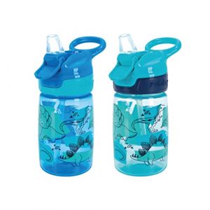 N&ucirc;by Incredible Gulp &ndash; Tasse pour enfants | Anti-fuites | Poign&eacute;e de transport | 360ml | Motifs Dinosaures | +18 Mois | 2 Pack