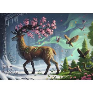 Image de Ravensburger Puzzle 1000 p - le cerf du printemps