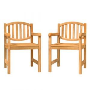 VidaXL Chaises De Jardin Lot De 2 58x59x88 Cm Bois De Teck Solide