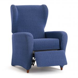 Housse De Fauteuil Relax Extensible Bleu 60 * 85 Cm