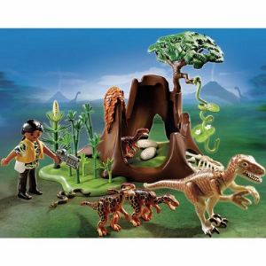 Playmobil 5233 Dinos - Deinonychus et V&eacute;lociraptors