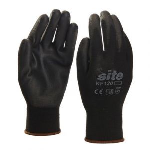 Gants à paume trempée au PU Site KF120 noirs taille XL