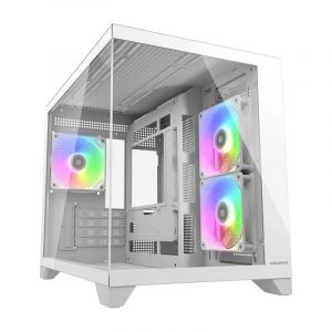 Cougar Bo&icirc;tier CGR-2QA6W-RGB Mini Tower Blanc Gaming RGB Verre Tremp&eacute;