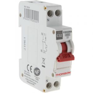 Thomson Disjoncteur à vis PH+N - 32A NF - Pouvoir de coupure 4.5KA