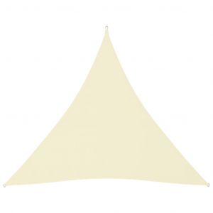 VidaXL Voile de parasol Tissu Oxford triangulaire 3x3x3 m Crème