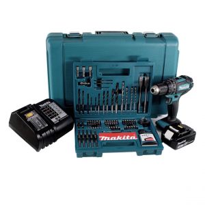 Makita DHP 482 STK Perceuse-visseuse à percussion sans fil 18V 62Nm + 1x Batterie 5,0Ah + Chargeur