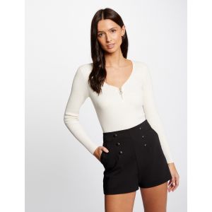 Morgan 232-mbanza Sweater, Ivoire, XL Femme