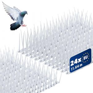 Kadax - 24x Pointes Anti-Oiseaux Anti-Oiseaux Inox Haut 11,64m Coffre-fort