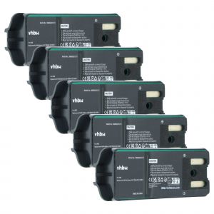 Vhbw 5x Batterie compatible avec JAY Remote Control ECU, A001, Remote Industrial HF Standard radio talkie-walkie (700mAh, 3,6V, NiMH)