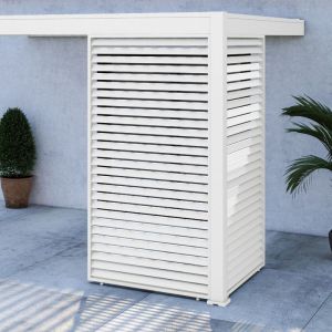 Panneau brise-vue ventelles horizontales 1,3M Ombréa - Blanc