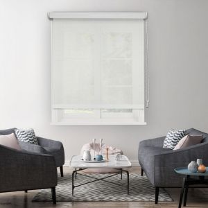 Madécostore Store enrouleur tamisant screen mini sans percer - Blanc - L46 x H160cm L46 x H160cm (issu L42cm)
