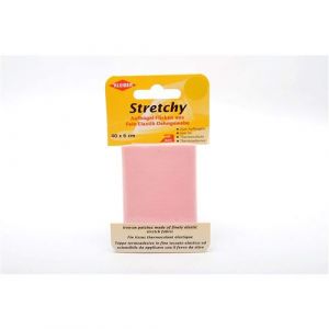 Kleiber 40 x 6 cm Ruban &eacute;lastique thermocollant r&eacute;paration v&ecirc;tements, Rose Clair