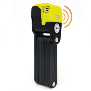 URBAN UR476Y Innovant Antivol Velo avec et sans Alarme 120dB Hi-Tech, Antivol Pliable 2en1 Sécurisé, Support Plus Fonctionnel et Transport Sans Bruits, Cadenas Velo Trottinette Électrique 90cm