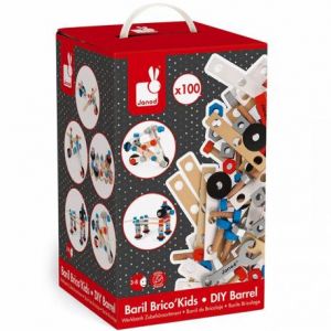 Image de Janod J06479 - Baril Bricolage Brico'Kids 100 Pièces (bois)