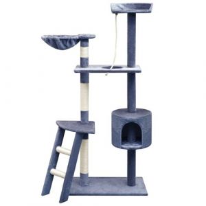 VidaXL Arbre à chat avec griffoirs en sisal 150 cm Bleu foncé