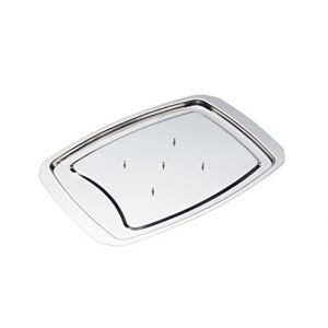 Kitchen craft PLATEAU À VIANDE ACIER INOXYDABLE 35,5 CM X 25,5 CM