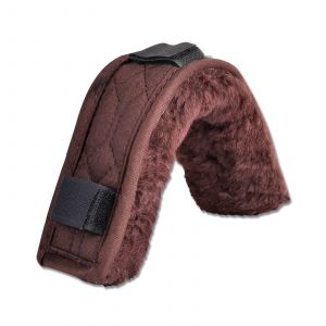 Waldhausen Têtière équitation pour cheval rembourrage en peau d'agneau