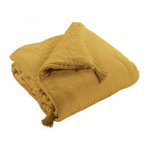 Bout de lit gaze de coton uni 90x200 cm